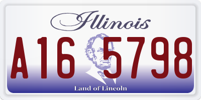 IL license plate A165798