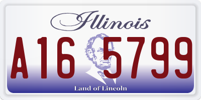 IL license plate A165799