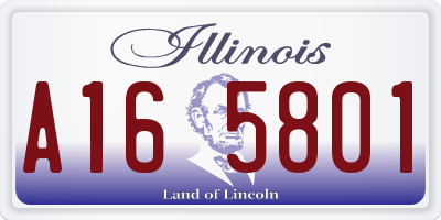 IL license plate A165801