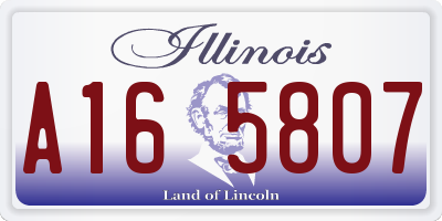 IL license plate A165807
