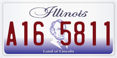 IL license plate A165811