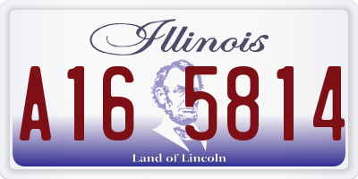IL license plate A165814
