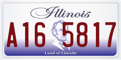 IL license plate A165817