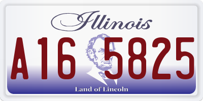 IL license plate A165825