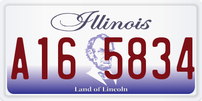 IL license plate A165834