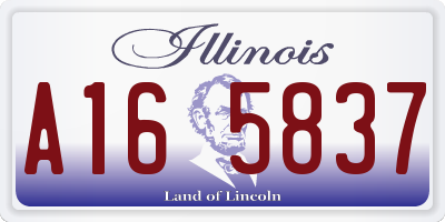 IL license plate A165837