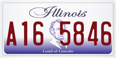 IL license plate A165846