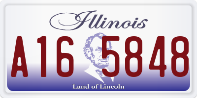 IL license plate A165848