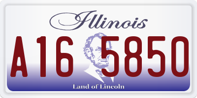 IL license plate A165850