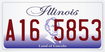 IL license plate A165853