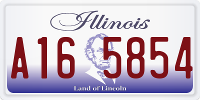 IL license plate A165854