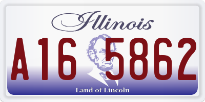IL license plate A165862