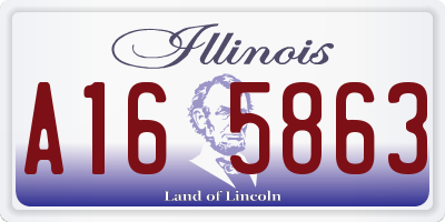 IL license plate A165863