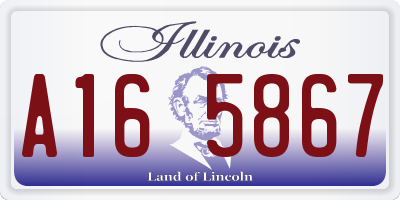 IL license plate A165867