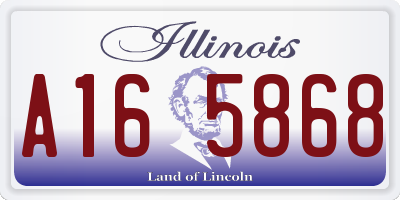 IL license plate A165868