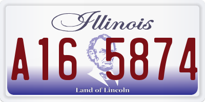 IL license plate A165874