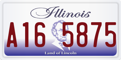 IL license plate A165875