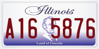 IL license plate A165876