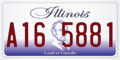 IL license plate A165881
