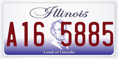 IL license plate A165885