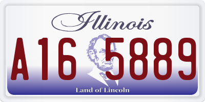 IL license plate A165889