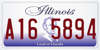 IL license plate A165894