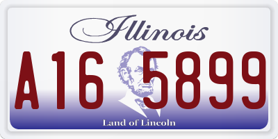 IL license plate A165899