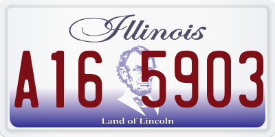 IL license plate A165903