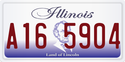 IL license plate A165904