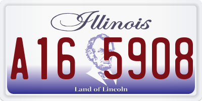 IL license plate A165908