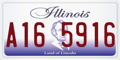 IL license plate A165916