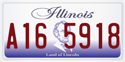 IL license plate A165918