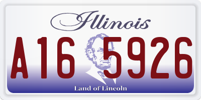 IL license plate A165926