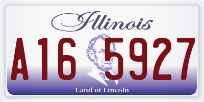 IL license plate A165927