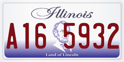 IL license plate A165932