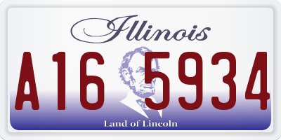 IL license plate A165934