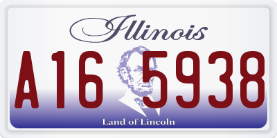 IL license plate A165938