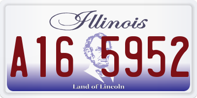 IL license plate A165952