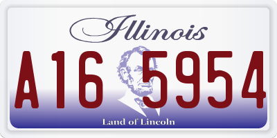 IL license plate A165954