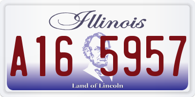 IL license plate A165957