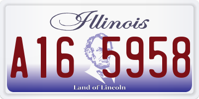 IL license plate A165958