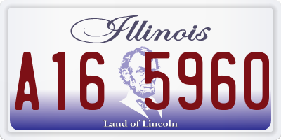 IL license plate A165960