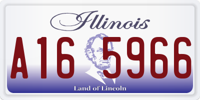 IL license plate A165966