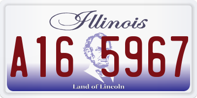 IL license plate A165967