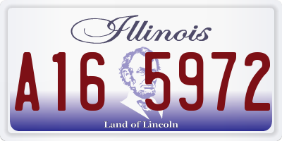IL license plate A165972