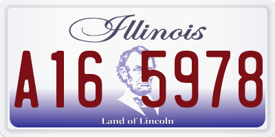 IL license plate A165978