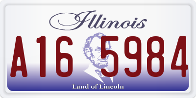 IL license plate A165984