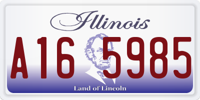 IL license plate A165985