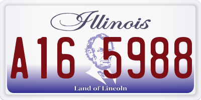 IL license plate A165988