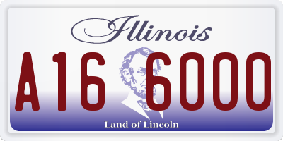 IL license plate A166000